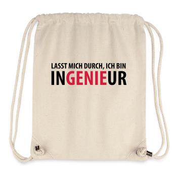Lasst mich durch, ich bin Ingenieur - Sac à cordon recyclé Stanley/Stella - blanc naturel - Devant