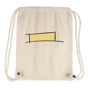Cadre décoratif. Modèle de bannière / badge nominatif. - Sac à cordon recyclé Stanley/Stella - blanc naturel - Devant