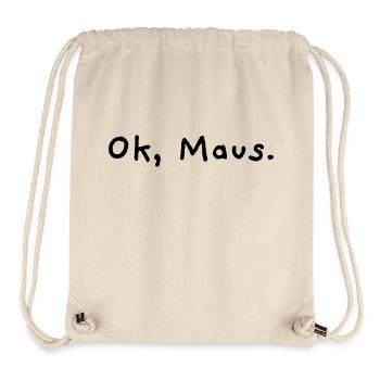 Ok, Maus - Stanley/Stella recycelter Gym Bag - Naturweiß - Vorne