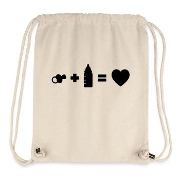 schnuller_flasche_love__f1 - Stanley/Stella recycelter Gym Bag - Naturweiß - Vorne