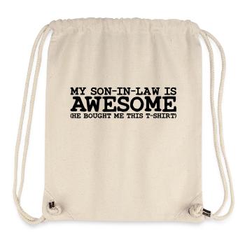 my son in law is awesome - Stanley/Stella Recycled Gym Bag - natural - Front