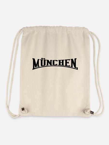 Munich lettering - Stanley/Stella Recycled Gym Bag - natural
