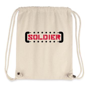 Stars Soldier Logo War General Freedom Fighter - Stanley/Stella Recycled Gym Bag - natural - Front