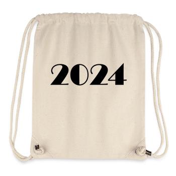 2024 Jahreszahl Datum Zahl Anno Kalenderjahr - Stanley/Stella recycelter Gym Bag - Naturweiß - Vorne