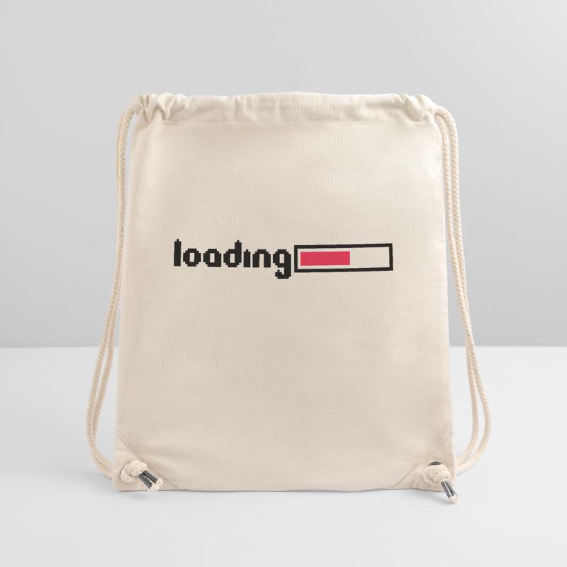 loading 8 bit pixel retro old games computer load Stanley/Stella Recycled Gym Bag
