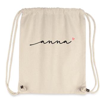Anna Cursive Name - Stanley/Stella Recycled Gym Bag - natural - Front