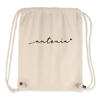Antonia Cursive Name - Stanley/Stella Recycled Gym Bag - natural - Front