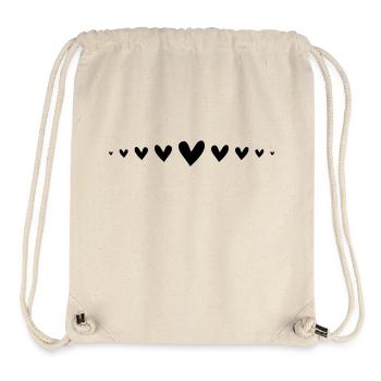Hearts Line - Stanley/Stella Recycled Gym Bag - natural - Front