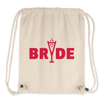 Bride Sekt (Mariée / Enterrement de vie de garçon / Enterrement de vie de garçon / Rouge) - Sac à cordon recyclé Stanley/Stella - blanc naturel - Devant