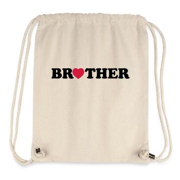 brother heart - Sac à cordon recyclé Stanley/Stella - blanc naturel - Devant