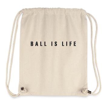 ball is life - basket-ball slogan - Sac à cordon recyclé Stanley/Stella - blanc naturel - Devant
