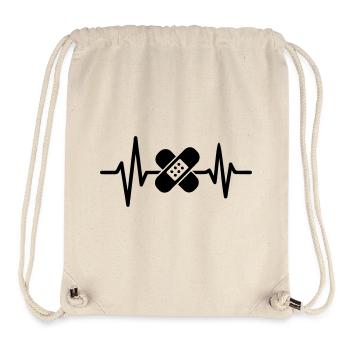 Care Heartbeat - Stanley/Stella Recycled Gym Bag - natural - Front