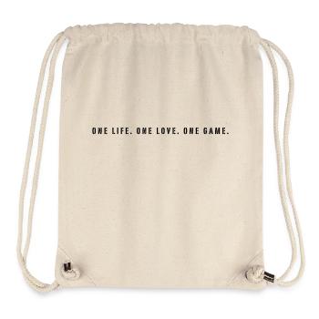 one life. one love. one game. basketball - Sac à cordon recyclé Stanley/Stella - blanc naturel - Devant