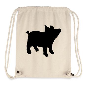 schwein - Stanley/Stella recycelter Gym Bag - Naturweiß - Vorne