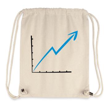 line arrow line upwards earnings ascending - Stanley/Stella Recycled Gym Bag - natural - Front