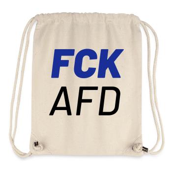 fck and - Stanley/Stella recycelter Gym Bag - Naturweiß - Vorne