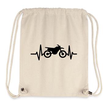 Motorrad Herzschlag - Stanley/Stella recycelter Gym Bag - Naturweiß - Vorne