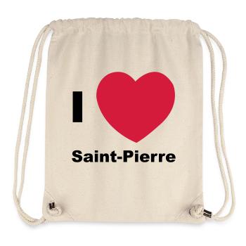Ich liebe Saint Pierre - Stanley/Stella recycelter Gym Bag - Naturweiß - Vorne