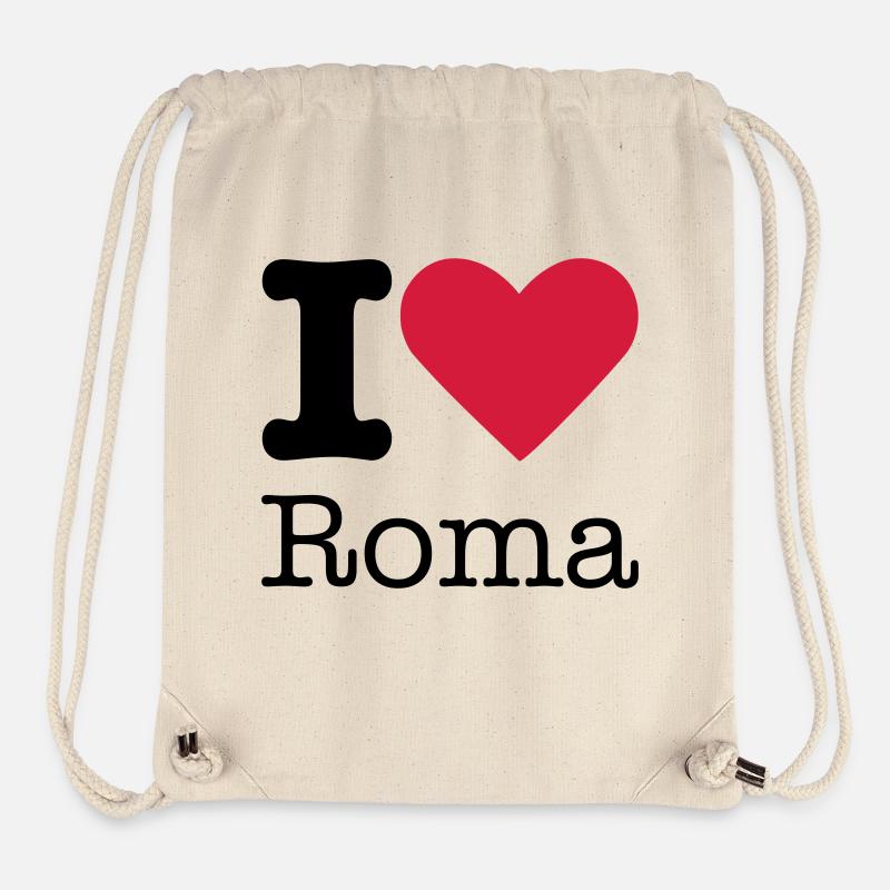 I Love Roma - Stanley/Stella Recycled Gym Bag - natural