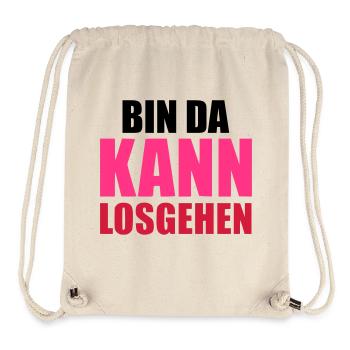 Bin da kann losgehen - Stanley/Stella recycelter Gym Bag - Naturweiß - Vorne