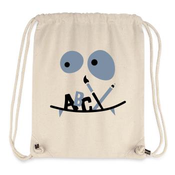 School child - monster face - First day of school - Stanley/Stella Recycled Gym Bag - natural - Front