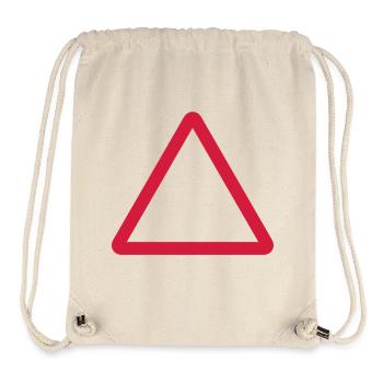 Triangle Warning Sign - Stanley/Stella Recycled Gym Bag - natural - Front