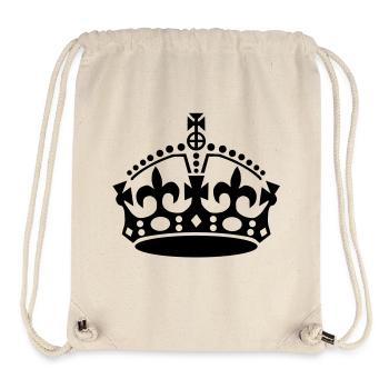 keep calm and carry on crown vector - Stanley/Stella Recycled Gym Bag - natural - Front