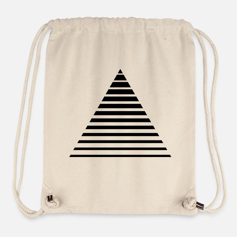 Triangle de lignes - Sac à cordon recyclé Stanley/Stella - blanc naturel