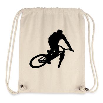 mountain bike mtb skid skidding - Stanley/Stella Recycled Gym Bag - natural - Front