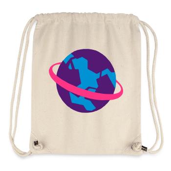 Cartoon Alien Planet - Stanley/Stella Recycled Gym Bag - natural - Front