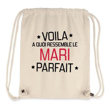 Marriage Wedding Husband Mari Love Mariage Ehemann - Stanley/Stella Recycled Gym Bag - natural - Front