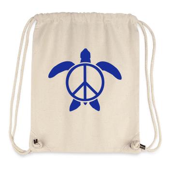 Water Turtle Peace Victory Peace Love Cute - Stanley/Stella Recycled Gym Bag - natural - Front