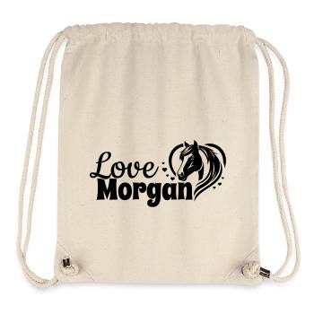 Morgan Love Herz Pferdekopf - Stanley/Stella recycelter Gym Bag - Naturweiß - Vorne