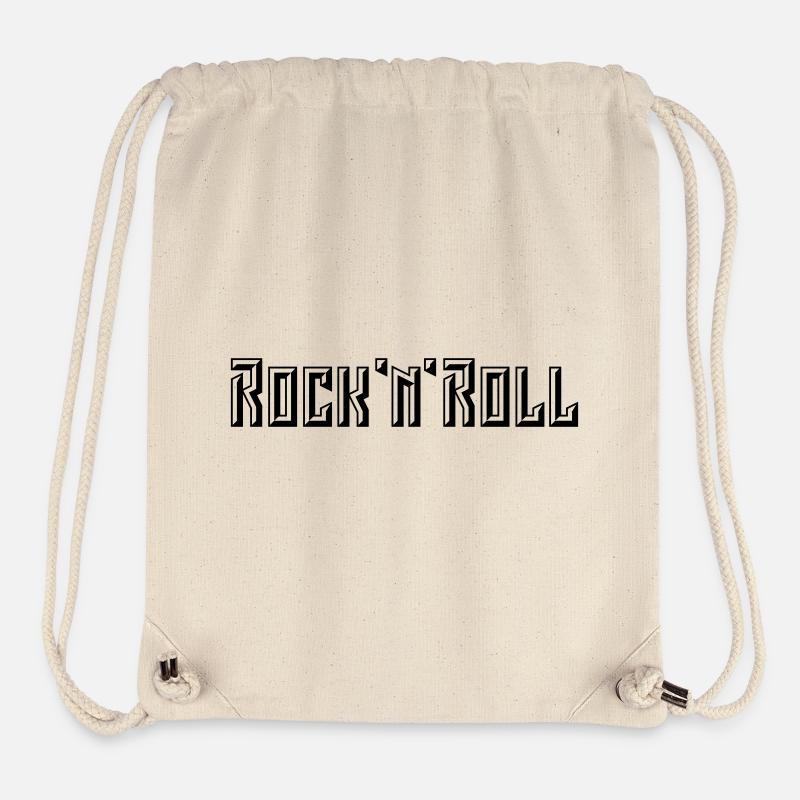 Lettrage Rock 'n' Roll (3D / POS / 1C) - Sac à cordon recyclé Stanley/Stella - blanc naturel