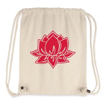 Lotus, Lotusblüte, Lotusblume, 23 Farben wählbar - Stanley/Stella recycelter Gym Bag - Naturweiß - Vorne