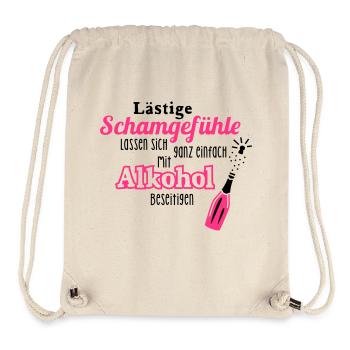 Alkohol - Spruch - Sekt - Prosecco - Party - 2C - Stanley/Stella recycelter Gym Bag - Naturweiß - Vorne