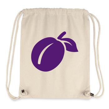 Pflaume - Stanley/Stella recycelter Gym Bag - Naturweiß - Vorne