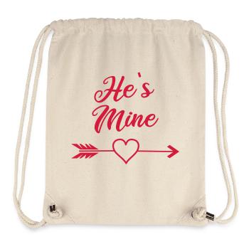 he is mine - Stanley/Stella recycelter Gym Bag - Naturweiß - Vorne