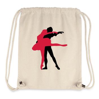 Vektor Balletttänzer Silhouette - Stanley/Stella recycelter Gym Bag - Naturweiß - Vorne