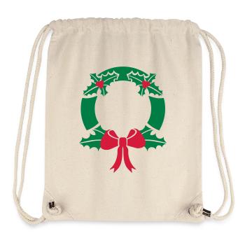 Wreath Christmas - Stanley/Stella Recycled Gym Bag - natural - Front
