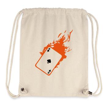 carte poker card as flamme pique2 - Sac à cordon recyclé Stanley/Stella - blanc naturel - Devant