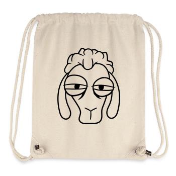 Sheep Skeptical Critical Look Face Head Cool - Stanley/Stella Recycled Gym Bag - natural - Front