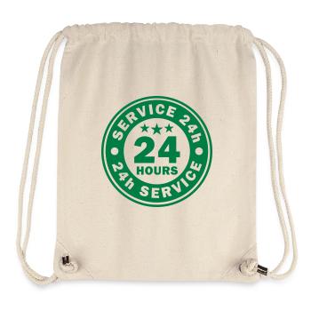 24 Stunden Service 24/7 - Stanley/Stella recycelter Gym Bag - Naturweiß - Vorne