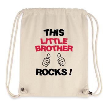 Frère Frangin Frere Naissance Bébé Frérot - Sac à cordon recyclé Stanley/Stella - blanc naturel - Devant