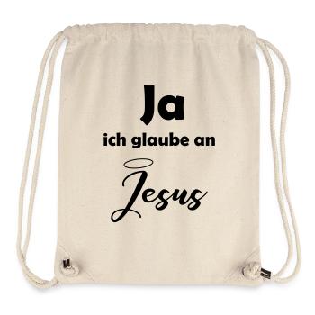 glaube_an_jesus - Stanley/Stella recycelter Gym Bag - Naturweiß - Vorne