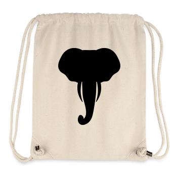 Elefant Kopf Tier Geschenk - Stanley/Stella recycelter Gym Bag - Naturweiß - Vorne