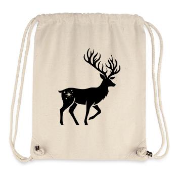 Hirsch Silhouette weihnachtlich - Stanley/Stella recycelter Gym Bag - Naturweiß - Vorne