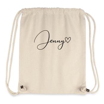 Jenny Surname First Name Girl - Stanley/Stella Recycled Gym Bag - natural - Front
