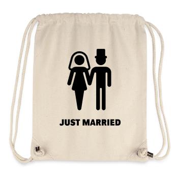 Just Married (Bridal Couple) - Stanley/Stella Recycled Gym Bag - natural - Front