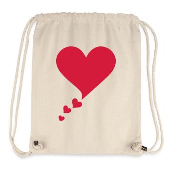 Text bubble hearts, comic bubble, speech bubble, - Stanley/Stella Recycled Gym Bag - natural - Front